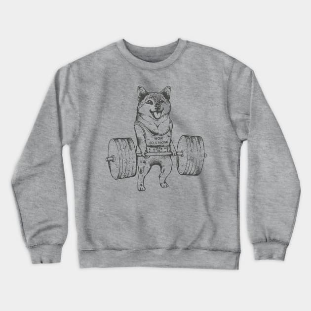 Shiba Inu Lift Crewneck Sweatshirt by huebucket